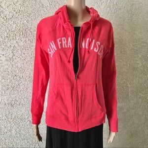 Red full zip hoody by Local Pride, San Francisco